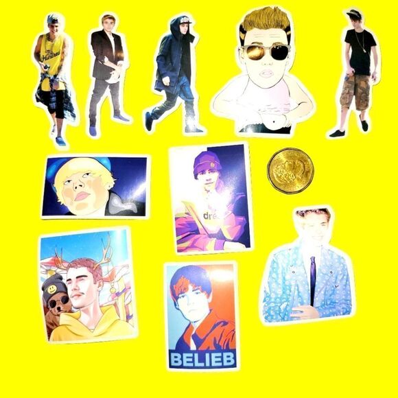 3/$20 Brand New 10x Justin Bieber Waterproof Stickers - Picture 1 of 1